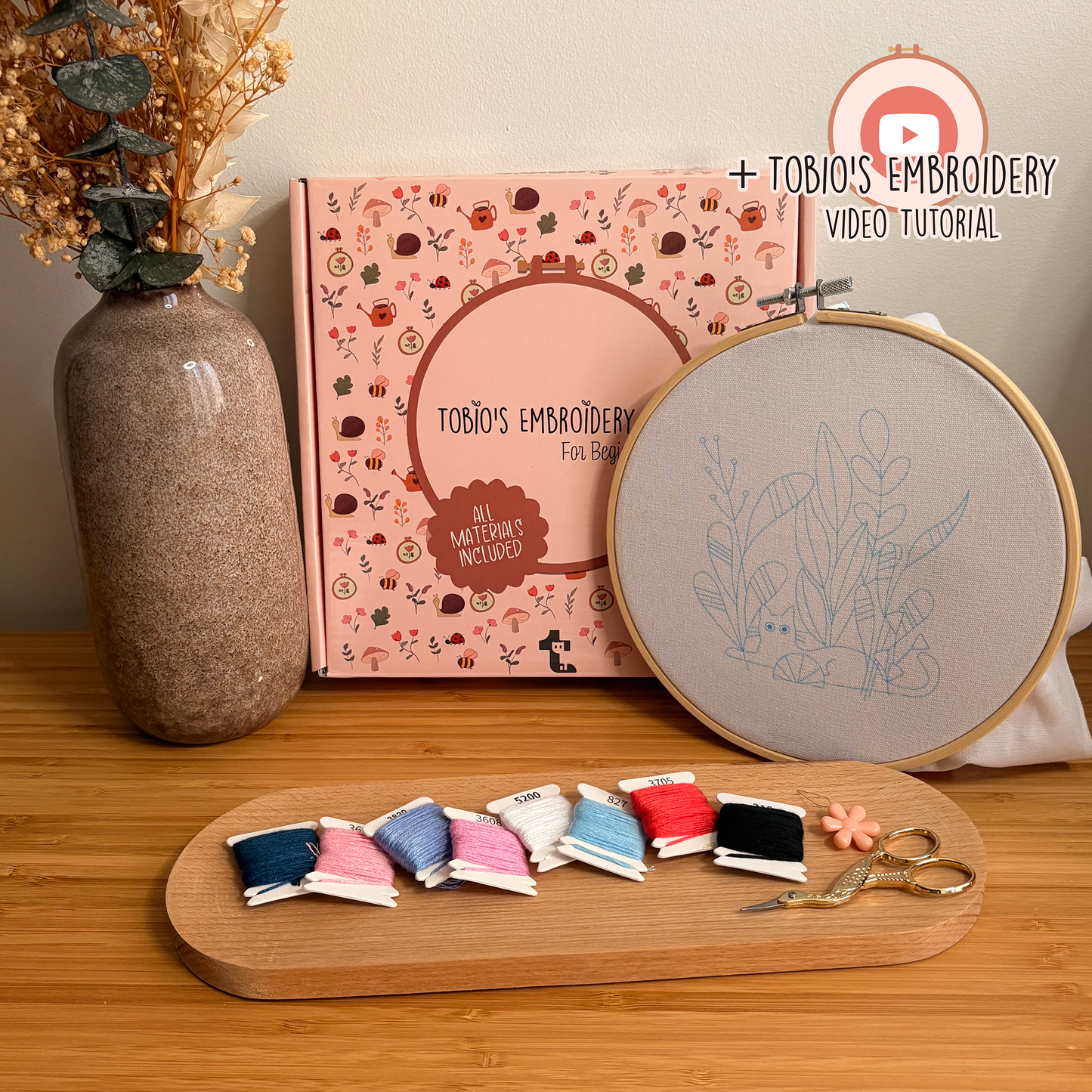 Tobio the Cat - Embroidery Kit