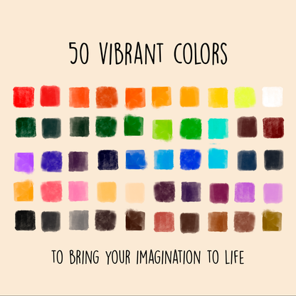 Benovo's™ 50 Watercolor Paint Set