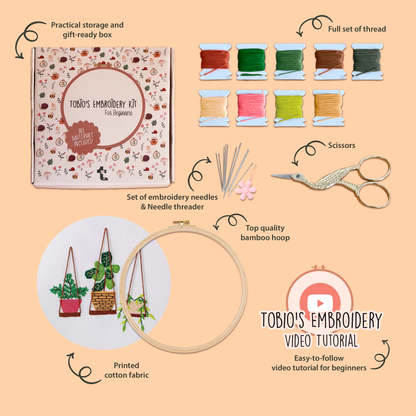 Hang In There - Embroidery Kit